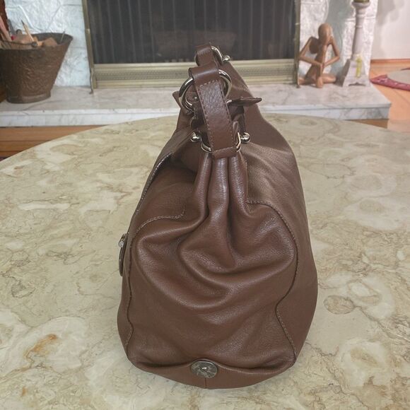 Lamarthe Paris Leather Hobo Shoulder Bag Brown - Picture 5 of 15